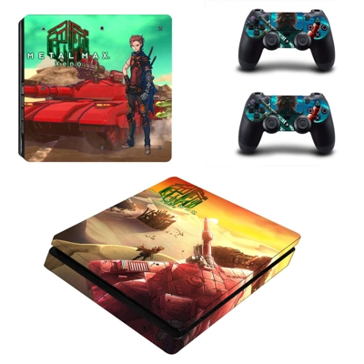 Metal Max Xeno decal skin for PS4 Slim Console and two con.. Metal Max Xeno decal skin for PS4 Slim Console and two con..