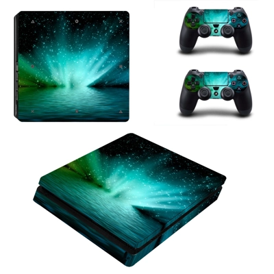 Shining water decal skin for PS4 Slim Console and two cont.. Shining water decal skin for PS4 Slim Console and two cont..
