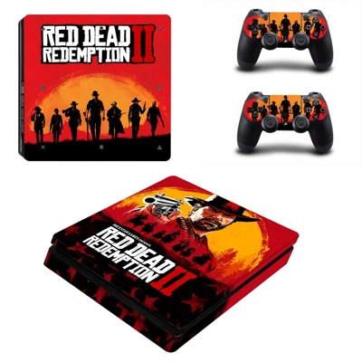 Red Dead Redemption 2 decal skin for PS4 Slim Console and .. Red Dead Redemption 2 decal skin for PS4 Slim Console and ..
