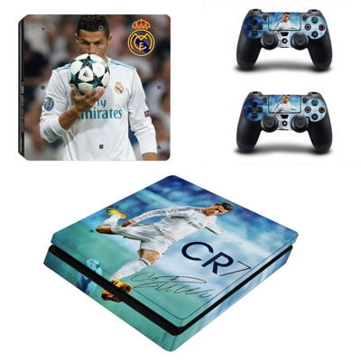 Cristiano Ronaldo decal skin for PS4 Slim Console and two .. Cristiano Ronaldo decal skin for PS4 Slim Console and two ..