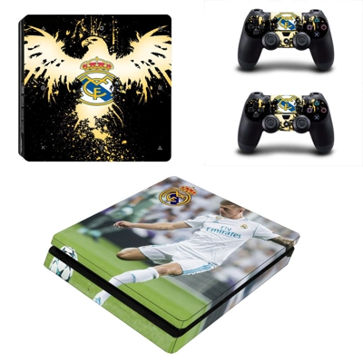 Real Madrid decal skin for PS4 Slim Console and two contro.. Real Madrid decal skin for PS4 Slim Console and two contro..
