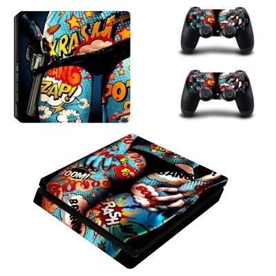 Sexy Lady decal skin for PS4 Slim Console and two controll.. Sexy Lady decal skin for PS4 Slim Console and two controll..