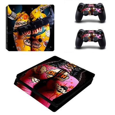 Sexy Lady decal skin for PS4 Slim Console and two controll.. Sexy Lady decal skin for PS4 Slim Console and two controll..
