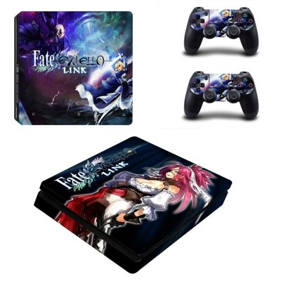 Fate Extella decal skin for PS4 Slim Console and two controllers
