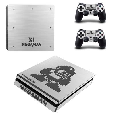 Mega Man 11 decal skin for PS4 Slim Console and two controllers