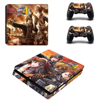 Valkyria Chronicles 4 decal skin for PS4 Slim Console and two controllers