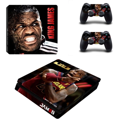Lebron James decal skin for PS4 Slim Console and two contr.. Lebron James decal skin for PS4 Slim Console and two contr..