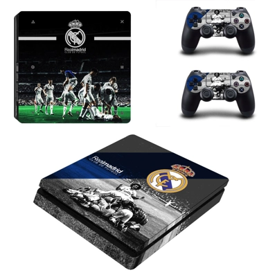 Real Madrid decal skin for PS4 Slim Console and two contro.. Real Madrid decal skin for PS4 Slim Console and two contro..