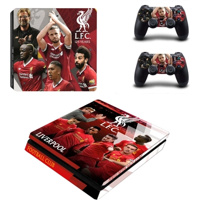 Liverpool FC decal skin for PS4 Slim Console and two controllers