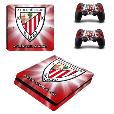 Athletic Bilbao FC decal skin for PS4 Slim Console and two controllers