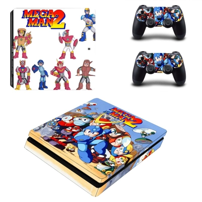 Mega Man 2 decal skin for PS4 Slim Console and two control.. Mega Man 2 decal skin for PS4 Slim Console and two control..