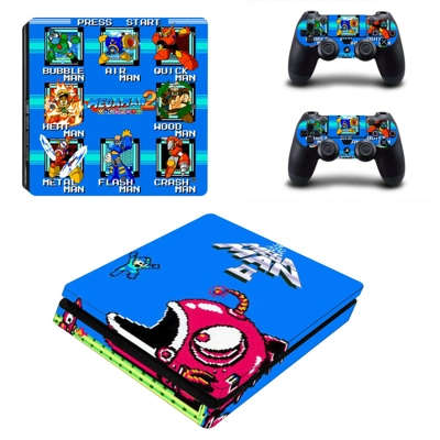 Mega Man 2 decal skin for PS4 Slim Console and two control.. Mega Man 2 decal skin for PS4 Slim Console and two control..
