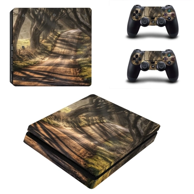 Dark Hedges decal skin for PS4 Slim Console and two contro.. Dark Hedges decal skin for PS4 Slim Console and two contro..