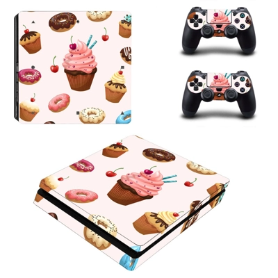 Fast food decal skin for PS4 Slim Console and two controll.. Fast food decal skin for PS4 Slim Console and two controll..