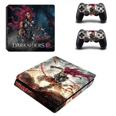 Dark Souls 3 decal skin for PS4 Slim Console and two contr.. Dark Souls 3 decal skin for PS4 Slim Console and two contr..