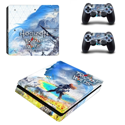 Horizon Zero Dawn The Frozen Wilds decal skin for PS4 Slim Console and two controllers