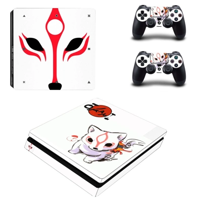 Okami Celestia decal skin for PS4 Slim Console and two con.. Okami Celestia decal skin for PS4 Slim Console and two con..