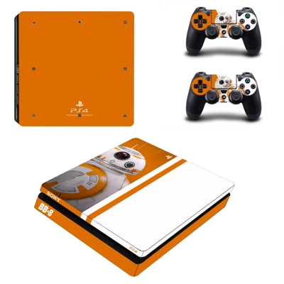 Star Wars BB8 decal skin for PS4 Slim Console and two cont.. Star Wars BB8 decal skin for PS4 Slim Console and two cont..