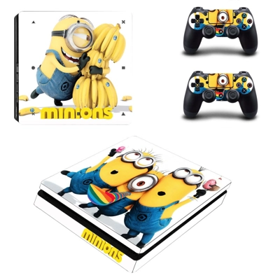 Minions decal skin for PS4 Slim Console and two controllers Minions decal skin for PS4 Slim Console and two controllers