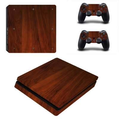 Wooden board decal skin for PS4 Slim Console and two contr.. Wooden board decal skin for PS4 Slim Console and two contr..