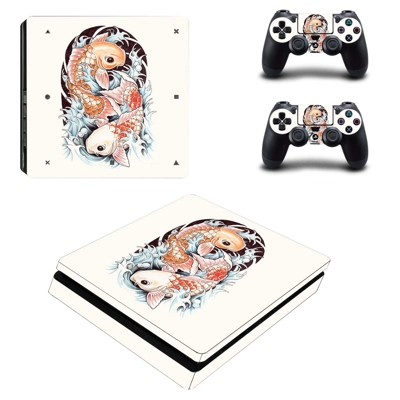 Fish Wallpaper decal skin for PS4 Slim Console and two con.. Fish Wallpaper decal skin for PS4 Slim Console and two con..