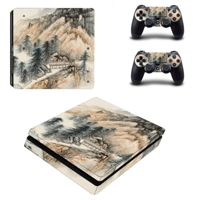 Hill Wallpaper decal skin for PS4 Slim Console and two con.. Hill Wallpaper decal skin for PS4 Slim Console and two con..
