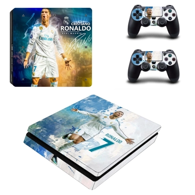 Cristiano Ronaldo decal skin for PS4 Slim Console and two .. Cristiano Ronaldo decal skin for PS4 Slim Console and two ..