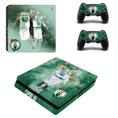Boston Celtics decal skin for PS4 Slim Console and two controllers