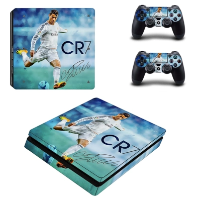 Cristiano Ronaldo decal skin for PS4 Slim Console and two .. Cristiano Ronaldo decal skin for PS4 Slim Console and two ..