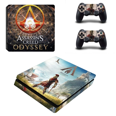 Assassin's Creed Odyssey decal skin for PS4 Slim Console and two controllers