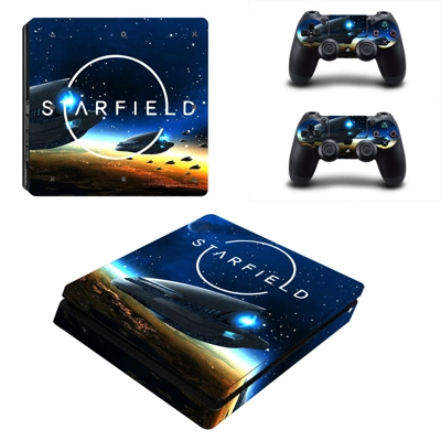 Starfield decal skin for PS4 Slim Console and two controll.. Starfield decal skin for PS4 Slim Console and two controll..