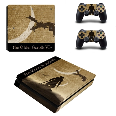 The Elder Scrolls 6 decal skin for PS4 Slim Console and two controllers