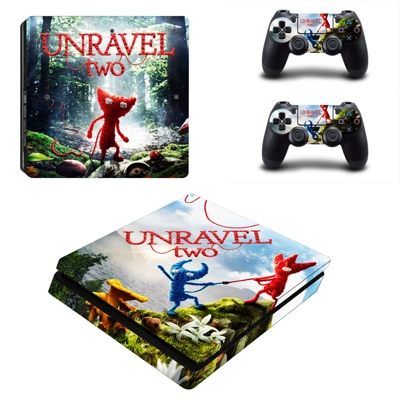 Unravel Two decal skin for PS4 Slim Console and two contro.. Unravel Two decal skin for PS4 Slim Console and two contro..
