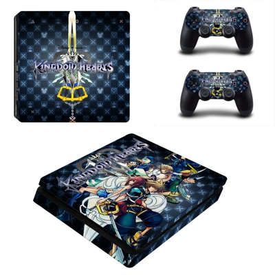 Kingdom Hearts 3 decal skin for PS4 Slim Console and two c.. Kingdom Hearts 3 decal skin for PS4 Slim Console and two c..