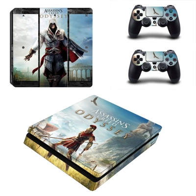 Assassin's Creed Odyssey decal skin for PS4 Slim Console and two controllers