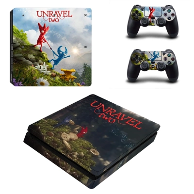 Unravel Two decal skin for PS4 Slim Console and two contro.. Unravel Two decal skin for PS4 Slim Console and two contro..