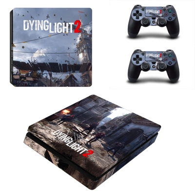 Dying Light 2 decal skin for PS4 Slim Console and two cont.. Dying Light 2 decal skin for PS4 Slim Console and two cont..