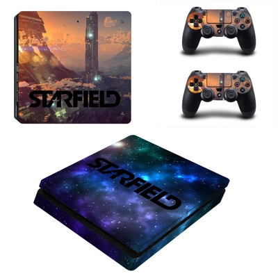 Starfield decal skin for PS4 Slim Console and two controll.. Starfield decal skin for PS4 Slim Console and two controll..