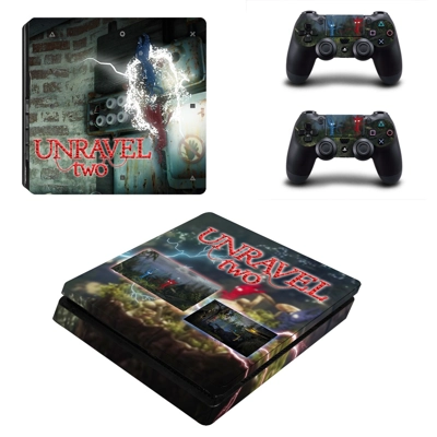 Unravel Two decal skin for PS4 Slim Console and two contro.. Unravel Two decal skin for PS4 Slim Console and two contro..