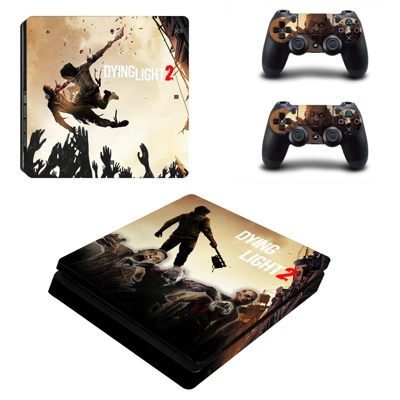 Dying Light 2 decal skin for PS4 Slim Console and two cont.. Dying Light 2 decal skin for PS4 Slim Console and two cont..