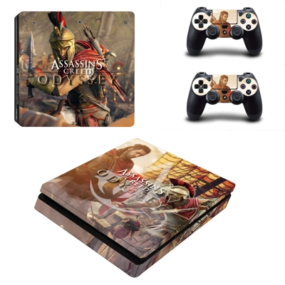 Assassin's Creed Odyssey decal skin for PS4 Slim Console and two controllers