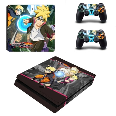 Naruto to Boruto Shinobi Striker decal skin for PS4 Slim Console and two controllers