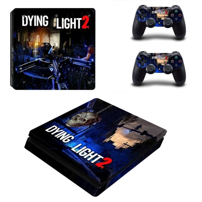 Dying Light 2 decal skin for PS4 Slim Console and two cont..