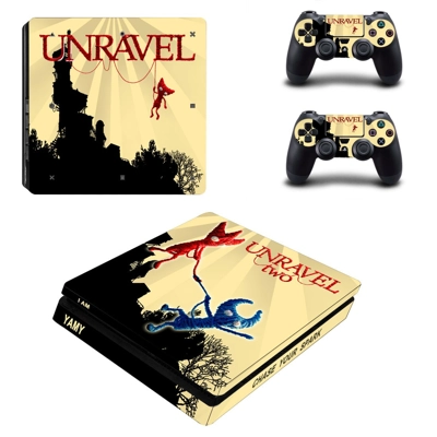 Unravel Two decal skin for PS4 Slim Console and two contro.. Unravel Two decal skin for PS4 Slim Console and two contro..