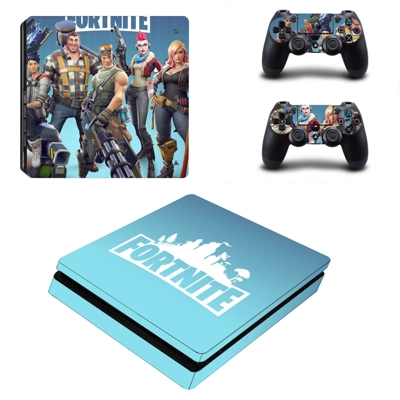 Fortnite decal skin for PS4 Slim Console and two controllers