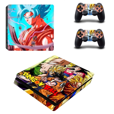 Dragon Ball Z decal skin for PS4 Slim Console and two controllers