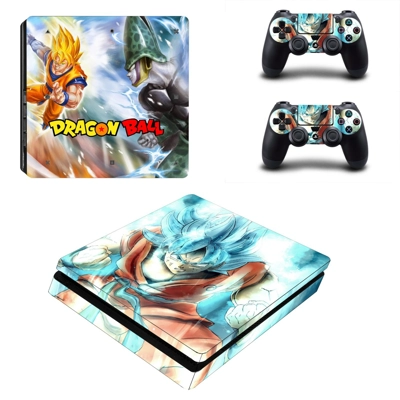 Dragon Ball Z decal skin for PS4 Slim Console and two controllers