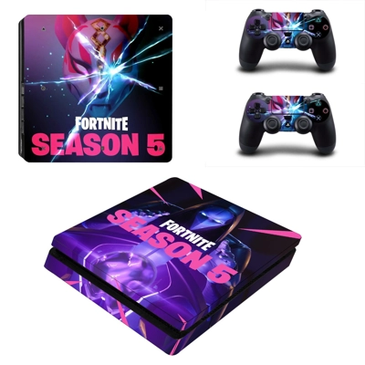 Fortnite decal skin for PS4 Slim Console and two controllers