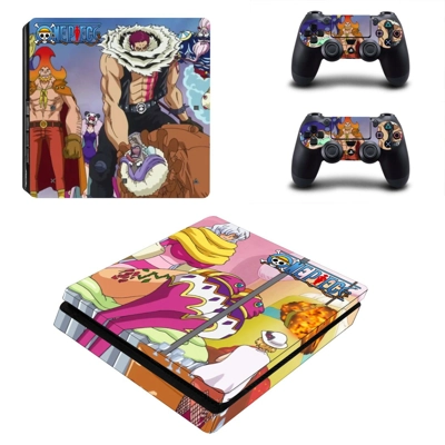 One Piece decal skin for PS4 Slim Console and two controllers