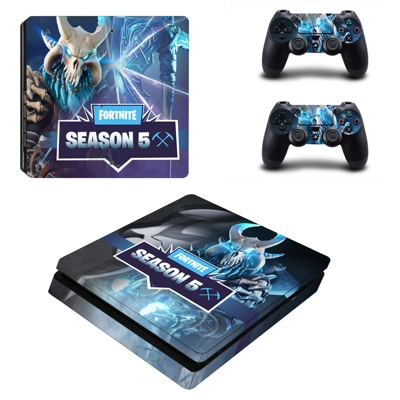 Fortnite decal skin for PS4 Slim Console and two controllers
